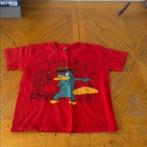 Phineas and Ferb Red Short Sleeve Tee